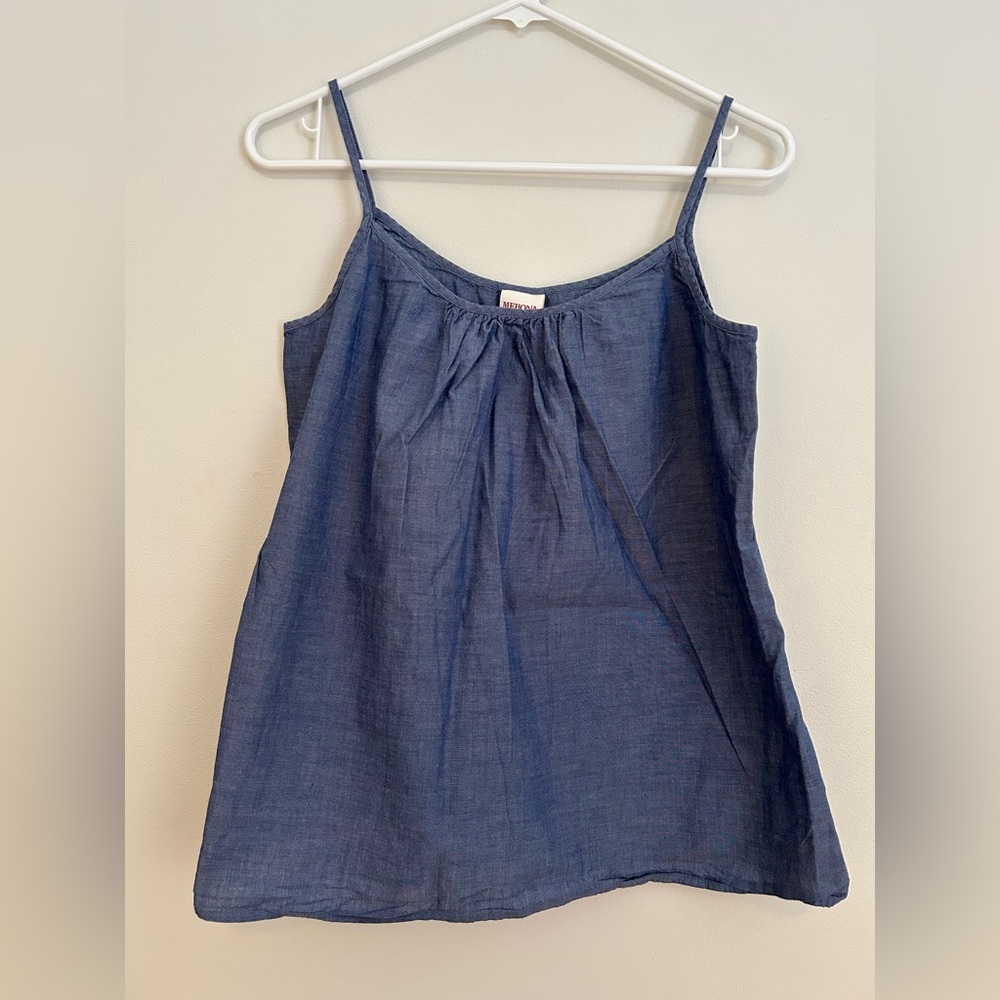 Flowy Blue Jean Wash Tank Top